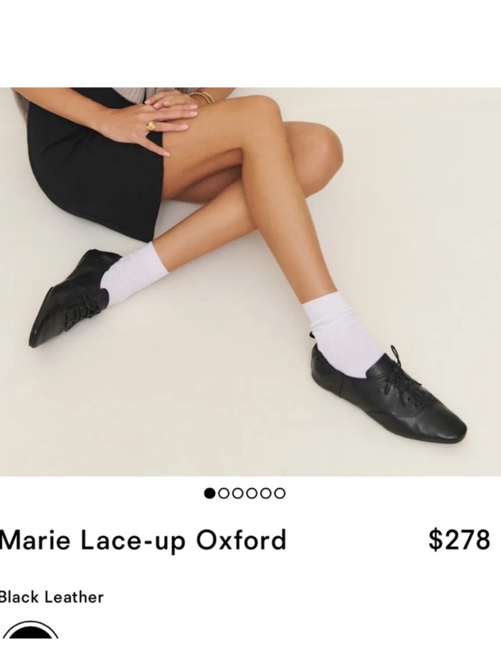 Reformation Marie Lace-up Oxford Loafer